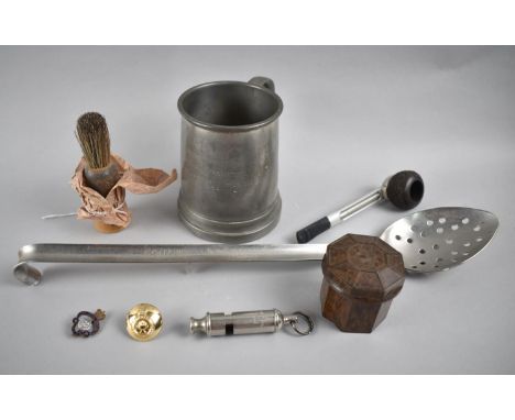 A Collection of Various Mid/Late 20th Century Militaria to comprise Army Cook House Serving Spoon, 1964 RAF Bruggen Tankard, 