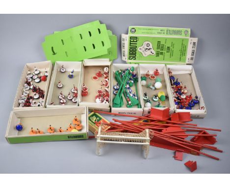 A Collection of Various Vintage Subbuteo Teams and Figures, Fence and Goals (Unchecked) 
