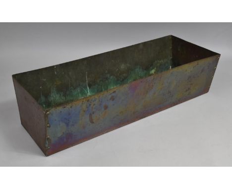 A Vintage Copper Rectangular Planting Trough, 61x22x15cm high 