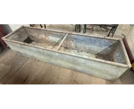 A galvanized trough 