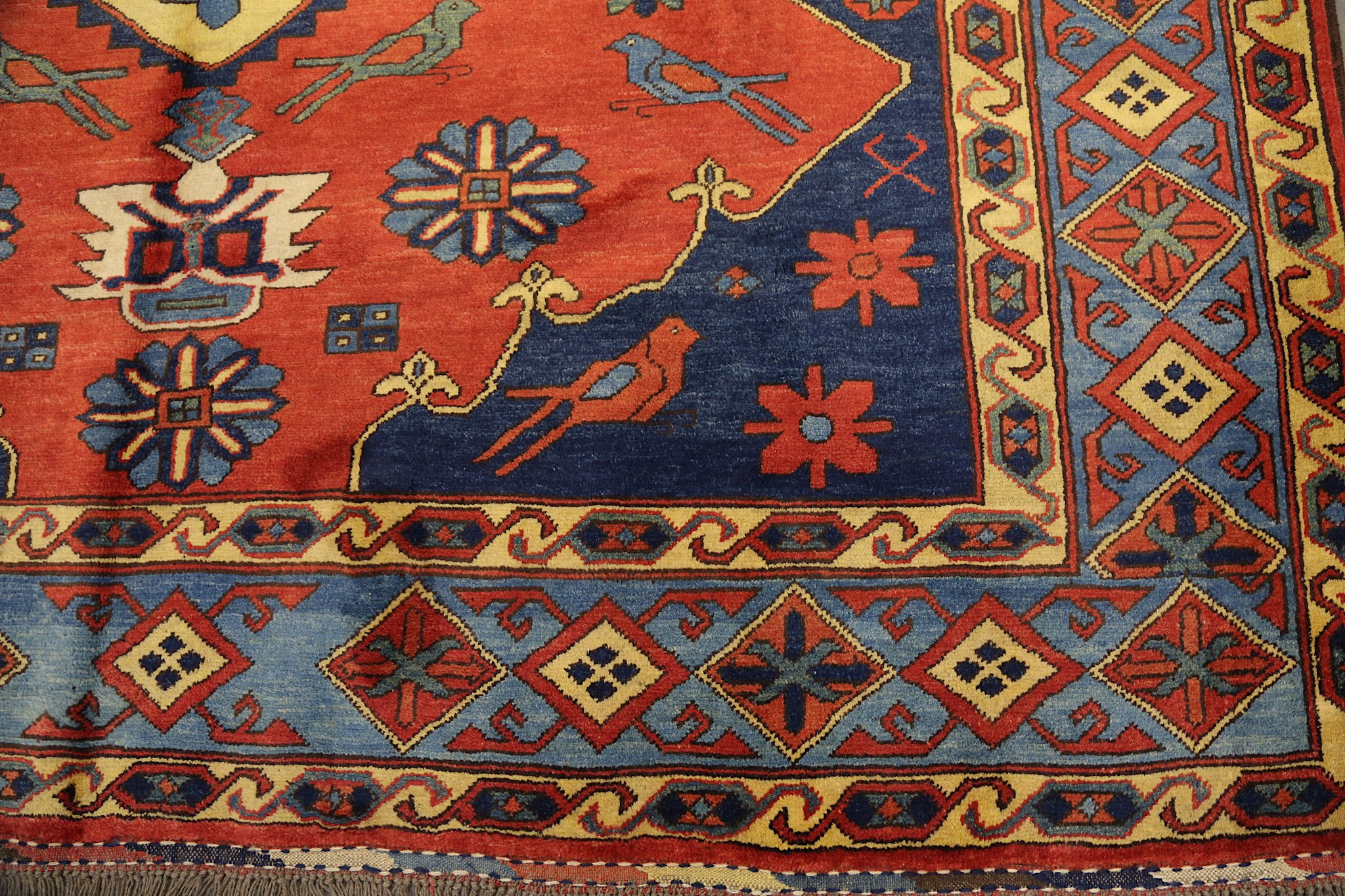 A FINE UZBEKISTAN CARPET approx: 7ft.10in. x 6ft.10in.(238cm. x 211cm ...