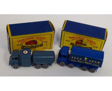 Matchbox Series 73 RAF pressure refueller and Series 10 Foden sugar container (new model).