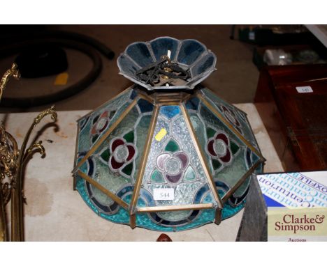 A Tiffany style hanging light shade AF 