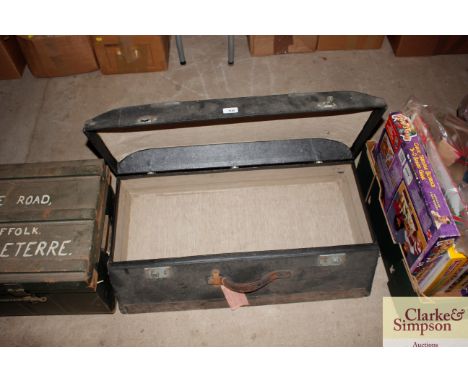 A vintage car trunk