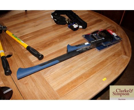 A Spear &amp; Jackson splitting axe; and another smaller 