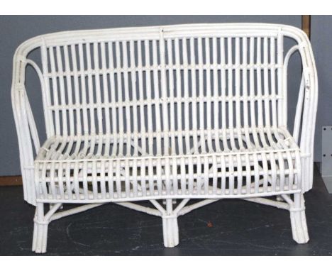 Vintage cane settee 120cm wide