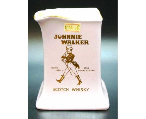 Rare Johnnie Walker Lilac scotch whisky  jug made by Moulin Des Loups France, height 13.5cm approx