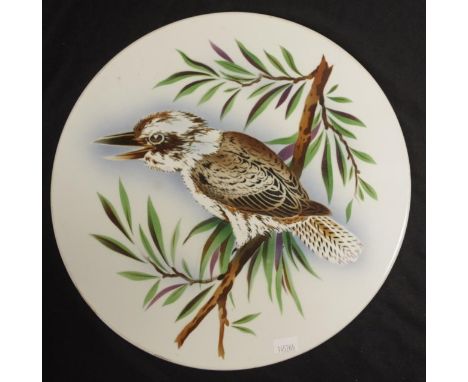 Vintage German Kookaburra ceramic platter marks to the back, 1600H,  30 cm diameter approx
