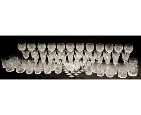 The most popular Waterford Crystal patterns: L to R Wynnewood