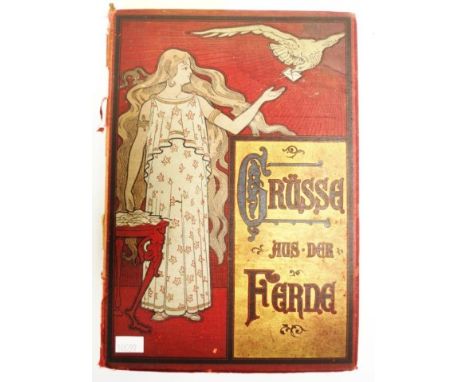 Vintage Russian postcard album containing an extensive collection of Russian, Finish, and Estonian post cards, a total of app