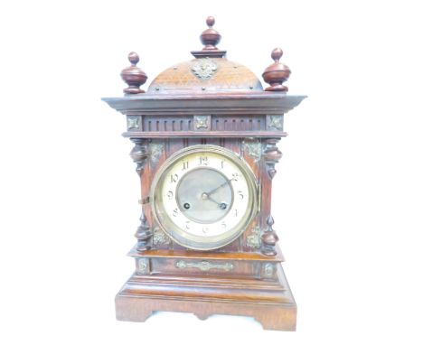Victorian bracket clock, chiming on a spring Height 50 cm