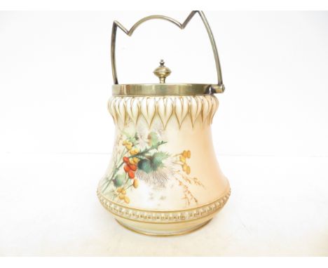 Royal Worcester biscuit barrel 