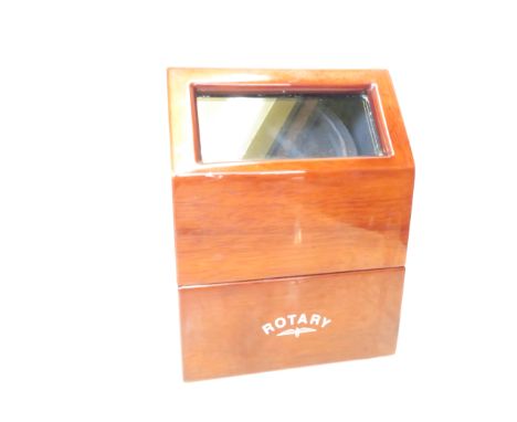 Rotary automatic watch winder box 