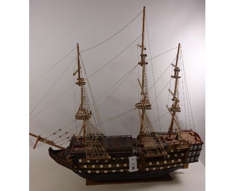 Model wooden ship of 'The Victory' H79cm  Condition Report Click here for further images, condition, auction times & delivery