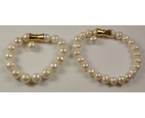 Two South Sea pearl bracelets Condition Report Click here for further images, condition, auction times & delivery costs
