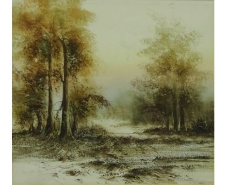Woodland Scene, watercolour signed Van Hagan 26.5cm 29.5cm Condition Report Click here for further images, condition, auction