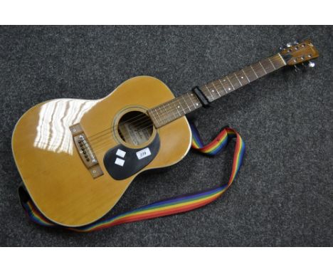 A Fender model F-15 acoustic guitar