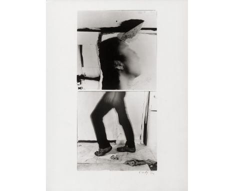 Florschuetz, Thomas -- Untitled. 6.IV.84 (diptych). Vintage gelatin silver print. 33 x 16,5 cm (39,7 x 29,8 cm). Signed and d