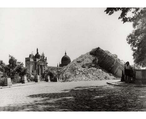 Graetz, Jürgen -- After demolition of the Garnisonskirche Potsdam. 1968. Vintage gelatin silver print. 20 x 28 cm. Signed, ti