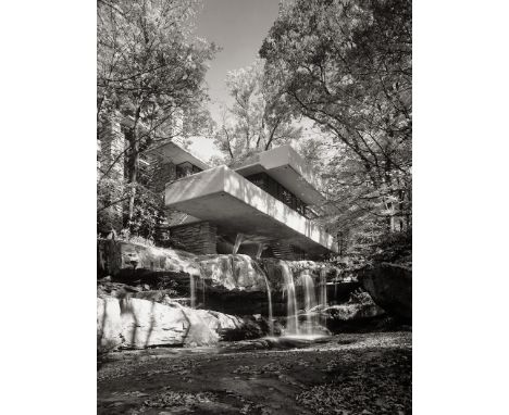 Architecture -- Photographer: Ezra Stoller (1915-2004). Fallingwater, designed by Frank Lloyd Wright, Bear Run, Pennsylvania.