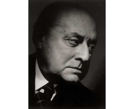 Rama, Hans -- Gottfried Benn. 1956. 3 vintage ferrotyped gelatin silver prints on Agfa and Agfa-Brovira paper. Each circa 17,
