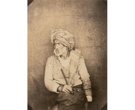 Moulin, Félix Jacques -- "Goum Nadji". Circa 1856-58. Albumen print. 22 x 16 cm. Mounted to original board (slightly soiled) 