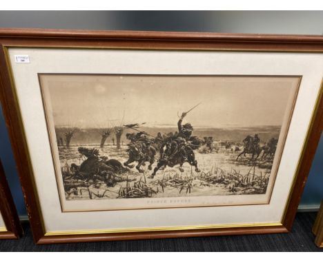 PRINCE RUPERT, PRINT AFTER STANLEY BERKELEY, print, framed and under glass, 79x105cm overall, along with a print titled 'For 