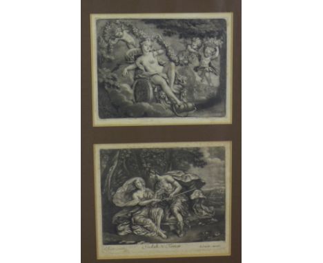 Judah &amp; Tamar, Lorenzo Castro and John Smith, a framed print together with another, both contained within a single glazed