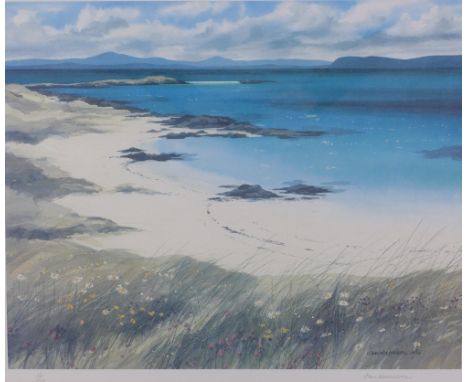 Jim Nicholson limited edition colour print, signed in pencil and numbered 161/850, dated 1986, framed under glass, size overa