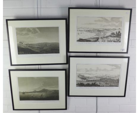 Four reproduction prints of Dundee, framed under glass, largest overall 58 x 42cm (4) 