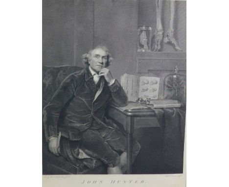 After Joshua Reynolds, 'John Hunter; a framed print 36 x 47cm