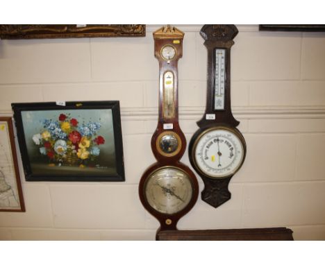 A mahogany cased barometer 