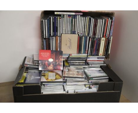 A collection of approximately 200 classical music compact discs