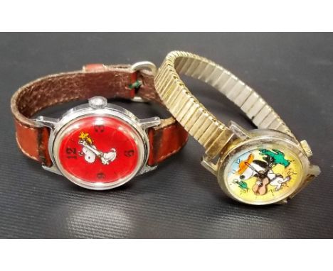 2 vintage childs mechanical wristwatches, 1 with Snoopy