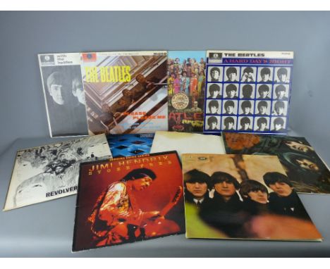 The Beatles, Jimi Hendrix and The Who, nine albums for The Beatles including 'Please Please Me' PMC1202, matrix nos. XEX421-1