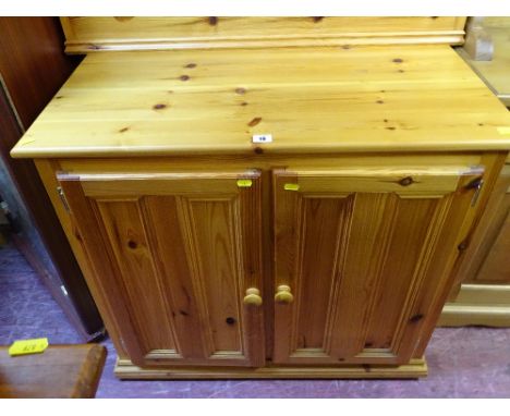 Pine two door compact sideboard