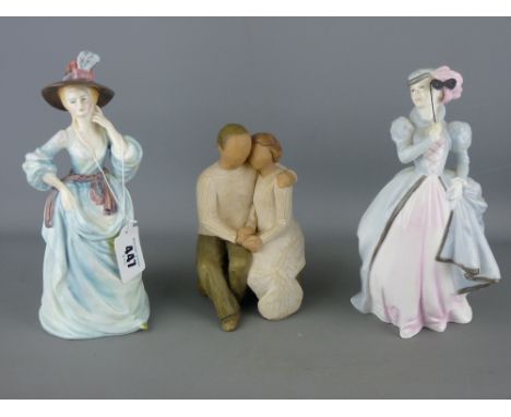 Worcester lady figurine 'Masquerade', a Francesca Art china figurine 'Sarah' and a 2007 Susan Lordi anniversary figurine 'Wil