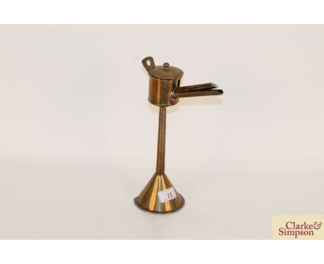 An antique brass lamp