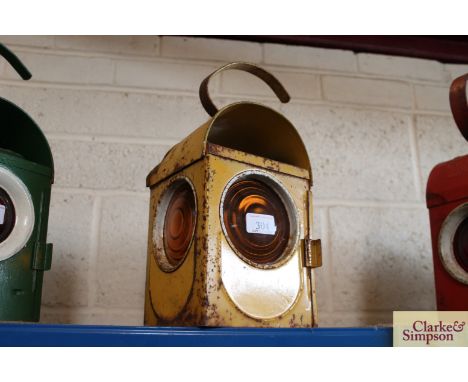 An early yellow road lamp 