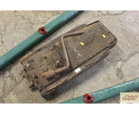 A vintage heavy duty traction engine / threshing drum jack