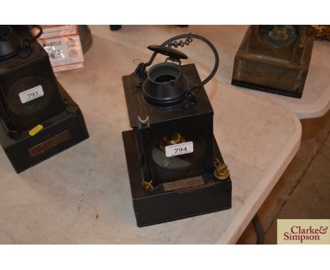 A LNER railway signal box interior lamp "Ranleigh Road Crossing"