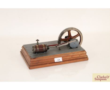 A horizontal steam beam engine 