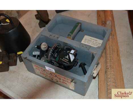 An Astro Compass MkII in fitted wooden box 