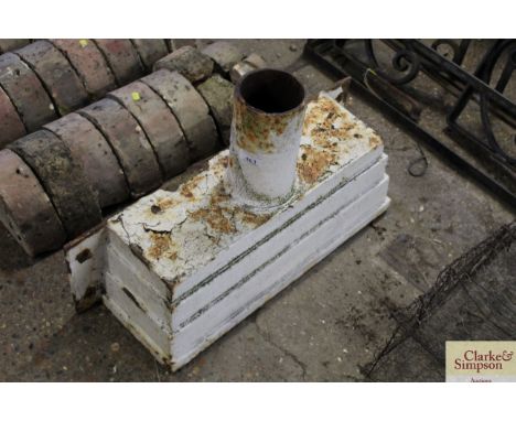 A cast iron rain hopper 