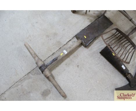 A vintage peat cutting spade