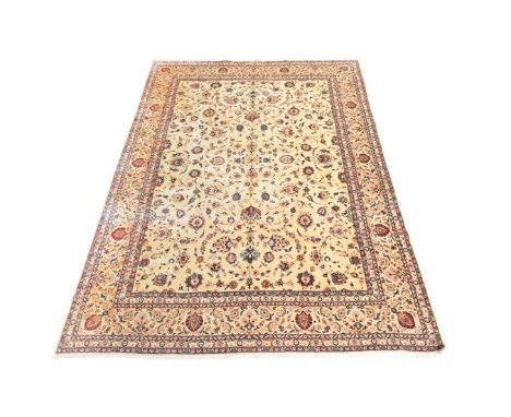 A FINE KASHAN CARPET  SIGNED 'ISFAHANIAN', EARLY 20TH CENTURY approximately 451 x 308cm  The city of Kashan, among the best-k
