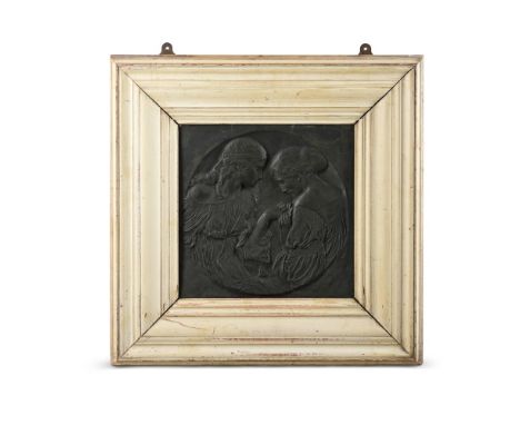 ROBERT ANNING BELL (BRITISH 1861-1933), A RARE BRONZE BAS RELIEF 'THE FORTUNE TELLER' DATED 1904 Bronze with a dark brown pat