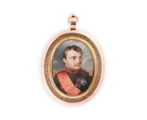 Y&nbspJOSEPH PARENT (ITALIAN C. 1780 NAPLES -1837 PARIS) A PORTRAIT MINIATURE OF NAPOLEON I (1769-1821) DATED 1815  Depicted 