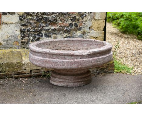 A LARGE MARMO DI BRENTÓNICO MARBLE CISTERN OR WINE COOLER  ITALIAN, 17TH/18TH CENTURY  Scattered ammonoid inclusions to the o