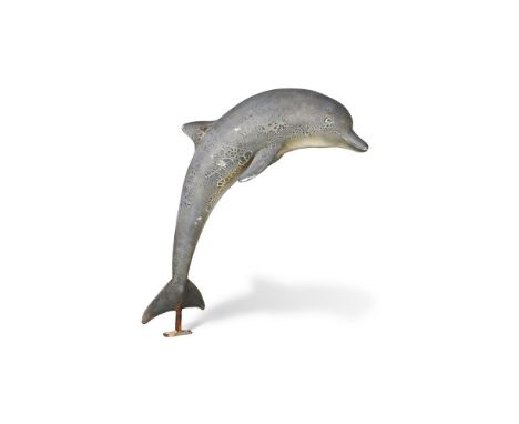 A MUSEUM MODEL OF A LEAPING DOLPHIN 20TH CENTURY Naturalistically modelled 162cm high overallProvenance: Jurassic Museum, Sea